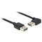 DeLOCK 3m USB 2.0 A m/m 90° USB-kaapeli USB A Musta 83466 – kuva 1
