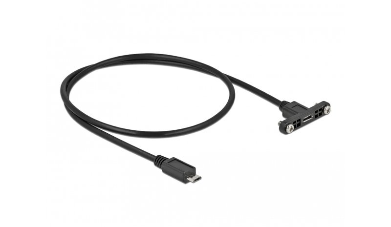DeLOCK 35108 USB-kaapeli USB 2.0 0,5 m Micro-USB B 0,48 Gbit/s Musta 35108 – kuva 1/1