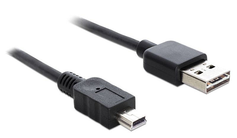 DeLOCK 5m USB 2.0 A - mini USB m/m USB-kaapeli USB A Mini-USB A Musta 83365 – kuva 1/1