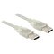 DeLOCK 3m, 2xUSB2.0-A USB-kaapeli USB 2.0 USB A 0,48 Gbit/s Läpinäkyvä 83890 – kuva 1