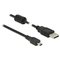 DeLOCK 5m, USB 2.0-A/USB 2.0 Mini-B USB-kaapeli USB A Mini-USB B 0,48 Gbit/s Musta 84916 – kuva 1
