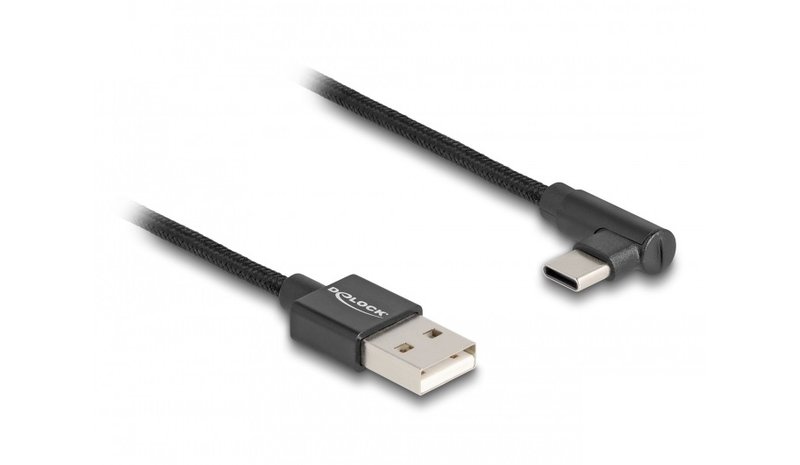 DeLOCK 80031 USB-kaapeli USB 2.0 2 m USB A USB C 0,48 Gbit/s Musta 80031 – kuva 1/1