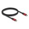 DeLOCK 80098 USB-kaapeli USB 3.2 Gen 2 (3.1 Gen 2) 1 m USB C 10 Gbit/s 100 W Musta, Punainen 80098 – kuva 1