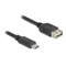 DeLOCK 81537 USB-kaapeli USB 2.0 2 m USB C USB A 0,48 Gbit/s Musta 81537 – kuva 1