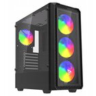 Savio Noctis Glass RGB Kuutio Musta NOCTI