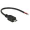DeLOCK 82697 USB-kaapeli USB 2.0 0,1 m Micro-USB B 0,48 Gbit/s Musta 82697 – kuva 1