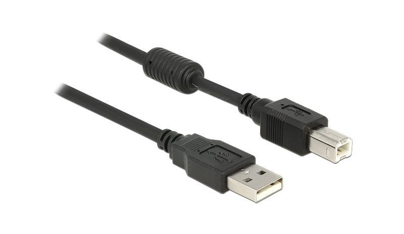 DeLOCK 83566 USB-kaapeli USB 2.0 1 m USB A USB B 0,48 Gbit/s Musta 83566 – kuva 1/2