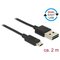 DeLOCK 83850 USB-kaapeli USB 2.0 2 m USB A Micro-USB B 0,48 Gbit/s Musta 83850 – kuva 1