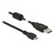 DeLOCK 84902 USB-kaapeli USB 2.0 1,5 m USB A Micro-USB B 0,48 Gbit/s Musta 84902 – kuva 1