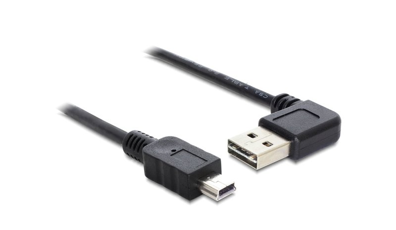 DeLOCK 85175 USB-kaapeli USB 2.0 0,5 m USB A Mini-USB B 0,48 Gbit/s Musta 85175 – kuva 1/1