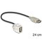 DeLOCK 86329 USB-kaapeli 0,24 m USB A Musta 86329 – kuva 1