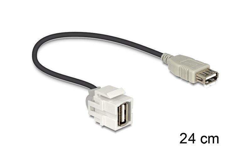 DeLOCK 86329 USB-kaapeli 0,24 m USB A Musta 86329 – kuva 1/1