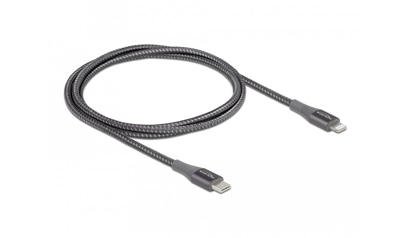 DeLOCK 86631 Lightning-kaapeli 1 m Harmaa 86631 – kuva 1/1