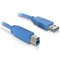 DeLOCK Cable USB3.0 A-B male/male 5m USB-kaapeli USB A USB B 5 Gbit/s Sininen 82582 – kuva 1