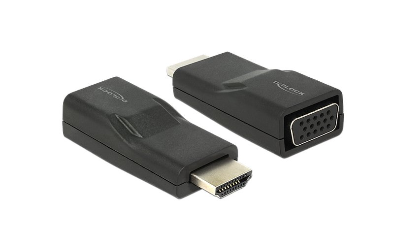DeLOCK HDMI/VGA Musta 65655 – kuva 1/1