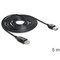 DeLOCK EASY-USB 2.0-A - USB 2.0-A, 5m USB-kaapeli USB A 0,48 Gbit/s Musta 83373 – kuva 1