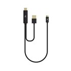Espresso Displays EC0011 videokaapeli-adapteri 1 m HDMI + USB Type-A USB Type-C Musta EC001