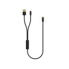 Espresso Displays EC0021 videokaapeli-adapteri 1 m Mini DisplayPort + USB Type-A USB Type-C Musta EC002