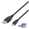 Deltaco USB 2.0 Micro B cable, 2.4A, 2m black 14000 – kuva 1