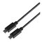 Deltaco USB4 gen3 cable, USB-C - USB-C, 5A EPR, 0,8m, black USBC – kuva 1