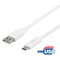 Deltaco USB-C - USB-A-kaapeli, 2m, 3A, USB 2.0, valkoinen USBC – kuva 1