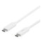 Deltaco USB-C-kaapeli, 1m, USB 3.1 Gen 1, E-Marker, valkoinen USBC – kuva 1