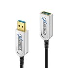 FiberX FX-I650-050 USB-kaapeli USB 3.2 Gen 1 (3.1 Gen 1) 50 m USB A 10 Gbit/s 4,5 W Musta, Hopea FX-I6