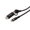 Equip 128436 videokaapeli-adapteri 2 m USB Type-C HDMI + USB Type-C Musta 12843 – kuva 1