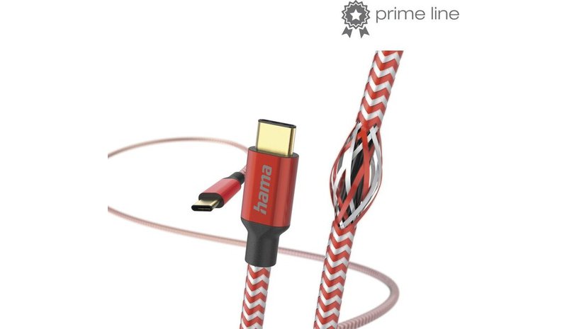 Hama Reflective USB-kaapeli USB 2.0 1,5 m USB C 0,48 Gbit/s Punainen 00201 – kuva 1/2