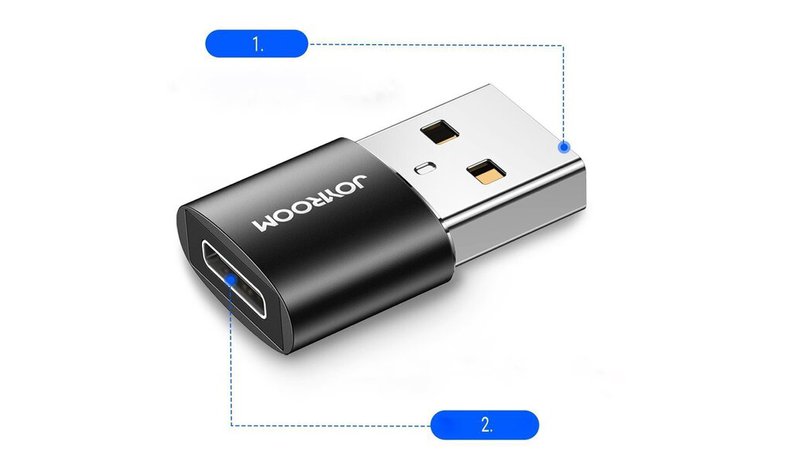 JOYROOM S-H152 USB C USB A Musta – kuva 1/1