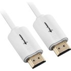 Sharkoon 2m, 2xHDMI HDMI-kaapeli HDMI-tyyppi A (vakio) Valkoinen 40449