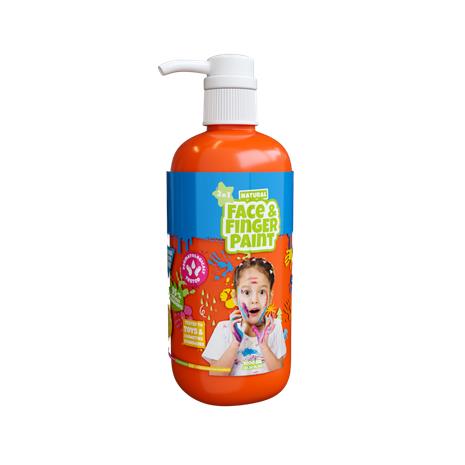Boti Natural Face & Fingerpaint Bottle with Pump - Orange 1L