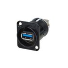 Neutrik NAUSB3-B kaapelin sukupuolenvaihtaja USB-A USB-B Musta NAUSB