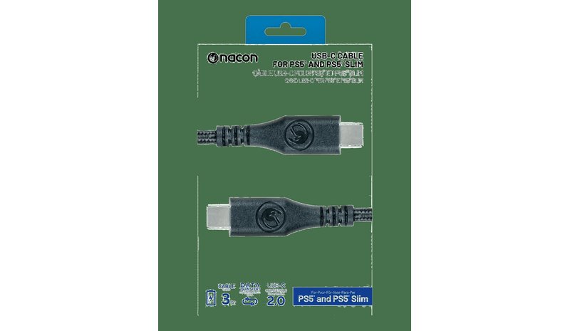 NACON PS5USBCABLECTOC3M USB-kaapeli 3 m USB C Musta PS5US