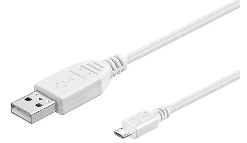 Microconnect USBABMICRO0,15W USB-kaapeli USB 2.0 0,15 m USB A Micro-USB B Valkoinen USBAB