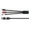 Python PY-USB001S USB-kaapeli 1,2 m USB A/USB C USB C/Micro-USB B/Lightning Musta PY-US – kuva 1