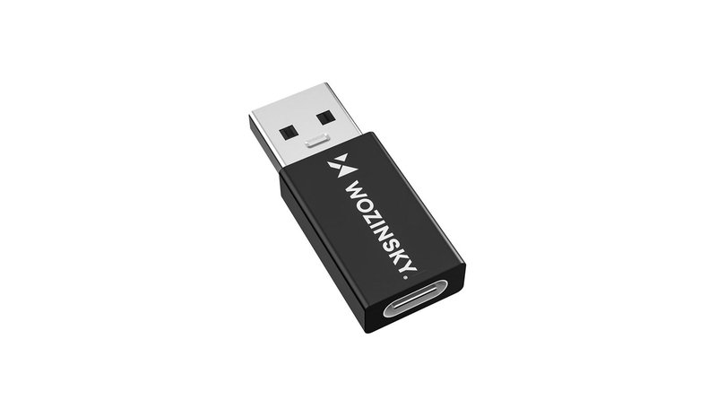 Wozinsky WAAC-01 USB-A USB-C Musta 59077
