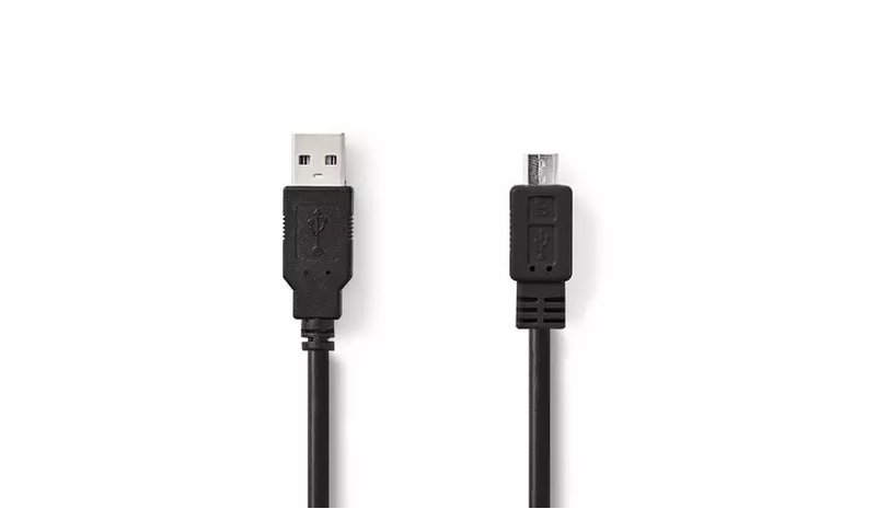 Nedis CCGP60500BK50 USB-kaapeli USB 2.0 5 m USB A Micro-USB B 0,48 Gbit/s Musta CCGP6