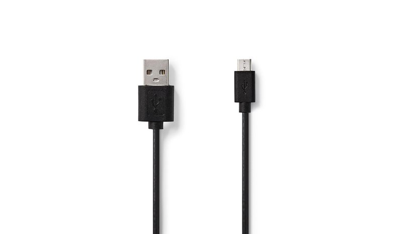 Nedis CCGP60500BK50 USB-kaapeli USB 2.0 5 m USB A Micro-USB B 0,48 Gbit/s Musta CCGP6