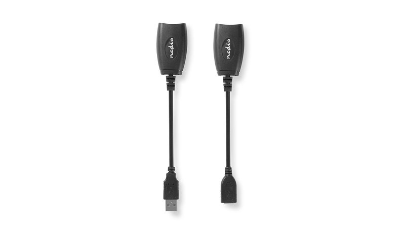 Nedis CCGP60EXTBK500 USB-kaapeli USB 2.0 50 m USB A 0,48 Gbit/s Musta CCGP6