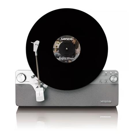 Lenco Fully Automatic Vertical Turntable with BT Speakers Silver