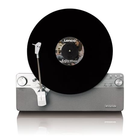 Lenco Fully Automatic Vertical Turntable with BT Speakers Silver