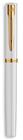 Waterman Impression White Lacquer G.T. Fountain pen M Blue ink