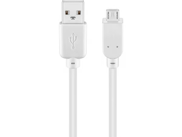 Pro USB-A <-> USB Micro-B - 5m - Valkoinen