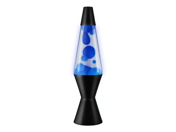 Lava Lamp Neon 37cm Blue/Clear Black Base – kuva 5/5