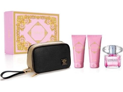 Versace Bright Crystal Eau De Toilette Spray 90ml Set 4 Pieces
