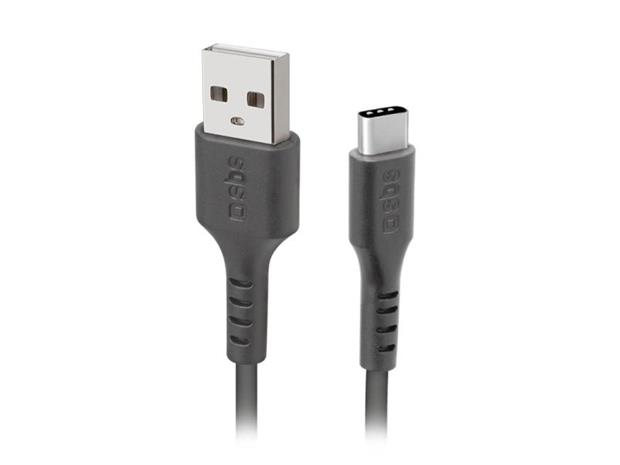 SBS TECABLEMICROC15K USB-A - USB-C Cable 1.5m - Black