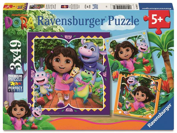 Ravensburger Seikkailija Dora Palapeli 3x49