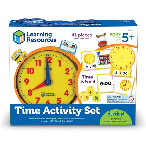 Opi kellonajat - Aktiviteettisetti kellolla Learning Resources