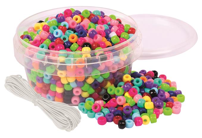 Playbox Small Plastic Beads 850 pcs - 5+ Years